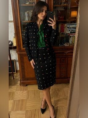 Moschino embroidered Suit. Sz 14. Italy